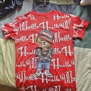 Hustler Hollywood Red Graphic Teddy Tee